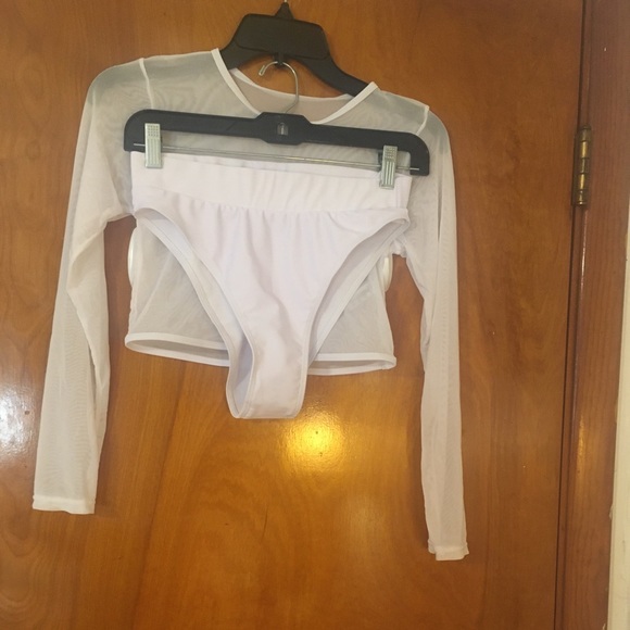 SHEIN Other - NWOT🔥SHEIN 2 Piece Sheer Coverup Top with Bikini Bottom